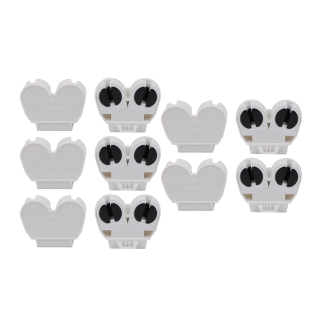 Unique Bargains 10pcs AC 500V 2A G5-F288W T5 Double Light Socket G5 Base Fluorescent Lamp Holder