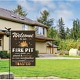 thumbnail image 6 of Welcome To Our Fire Pit Garden Flag Chalet Marshmallows Music Camper Yard Decoration Burlap Decor Rustic Vertical Double Sided for Garden Farmhouse House Yard Lawn Outdoor 12.5 x 18 Inch DIY, 6 of 8
