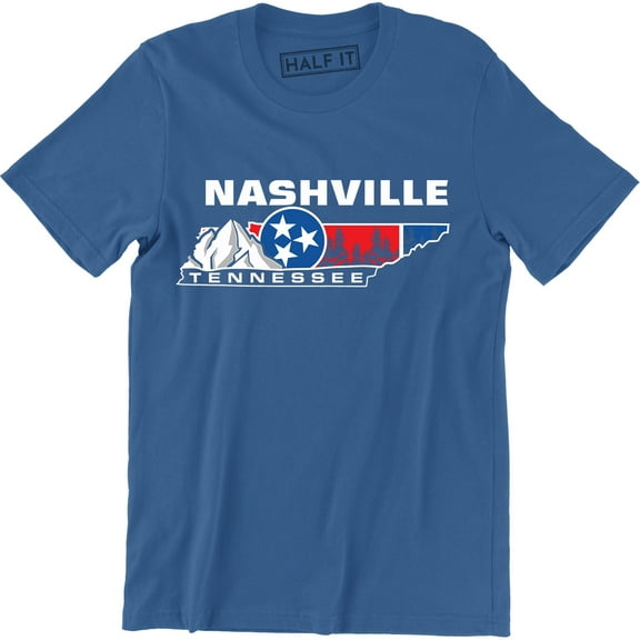 Nashville Tennessee Cityscape Skyline State - Men's T-Shirt