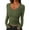 36#Army Green, variant on Women Long Sleeve V Neck Slim Fit Shirts Basic Tee Tops 2025 Fall Casual T Shirt Blouse Outfits Clothes Orange S