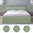 thumbnail image 5 of Unique Bargains Solid Pleated Ruffle Bed Skirt 14" Drop Pale Green King, 5 of 8