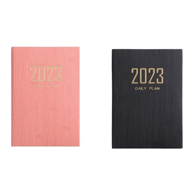 2 Uds Diario A5 Cuaderno Organizador de Gestión , rosa negro DYNWAVEMX almohadillas para escribir cuadernos