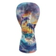 thumbnail image 2 of Yuyamidu Cute Dolphin Golf Club Head Covers PU Leather Driver Fairway Wood Hybrid Headcover Sunset Golf Head Covers Waterproof Golf Accessory, 2 of 7