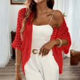 thumbnail image 5 of Kilaqueen Women's Crochet Cardigan Shrug, Open Front Short Sleeve Hollow Out Knit Bolero, Lightweight Summer Cover Up for Dresses and Beach Outfits, 5 of 8