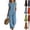 07# Blue, variant on Linen Sets for Women 2 Piece Petite Asymmetrical Slit Button Cap Sleeve Tops and Wide Leg Pants Set Matching Outfit Black S