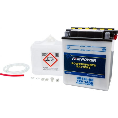 WPS - Western Power Sports  CB14L-B2; 12V Heavy Duty Battery W / Acid Cb14L-B2