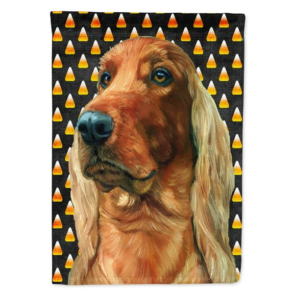 Irish Setter Candy Corn Halloween House Flag