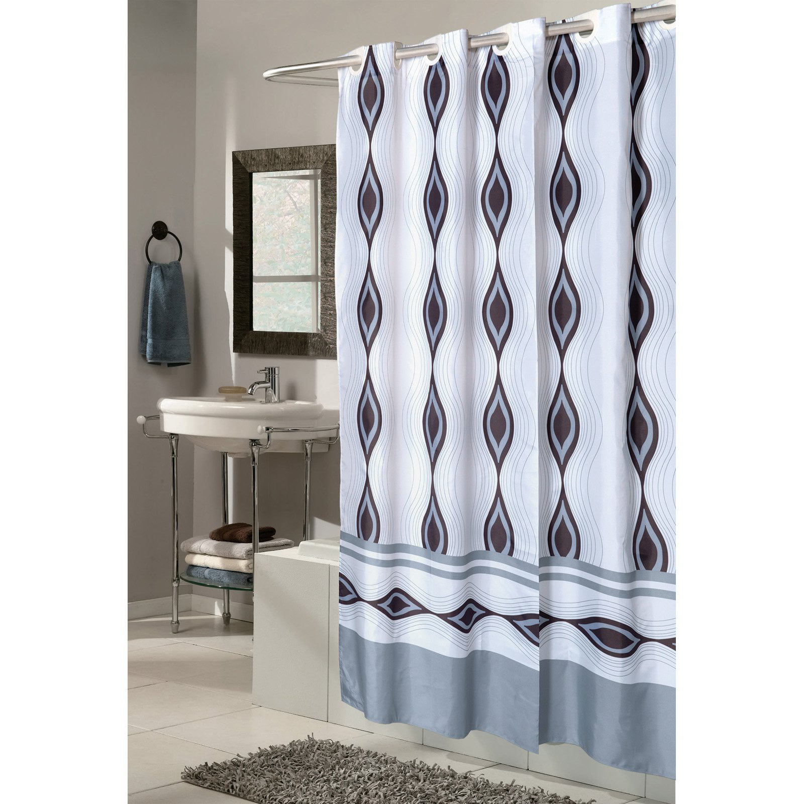 fabric shower curtain