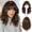 Brown, variant on Short Wavy Wig with Bangs for Women Natural Curly Wavy Wig 16inch | 【Beginner Friendly Wigs】Wavy Wigs for Women Curly Synthetic Wig for Daily Party Cosplay Halloween,Brown
