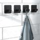 thumbnail image 2 of 4 Pcs Self-adhesive Hooks, Towel Holder Without Drilling, Bathrobe Hook (black), 2 of 5