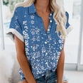 thumbnail image 2 of Mujeres Pantalones Cortos Impresos Blusas de Manga Corta Y Top Regular, Vestido de Moda de Verano Casual para Mujeres, 2 of 4