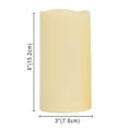 thumbnail image 5 of Candle Choice Flameless LED Pillar Candles, 3 in x 6 in, Waterproof, Remote Controlled, 3 Count, 5 of 6