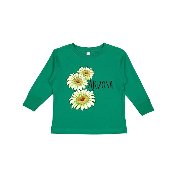 Inktastic Arizona Saguaro Cactus Flowers Boys or Girls Long Sleeve Toddler T-Shirt