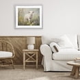 thumbnail image 2 of Stupell Industries White Lamb in Soft Flowers Gray Framed Print Under Glass, design by Petal Prints Design, 2 of 9