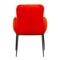 thumbnail image 5 of Benjara Curved Design Fabric Dining Chair with Sleek Tapered Legs, Orange, 5 of 6