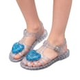 thumbnail image 3 of Auroural Girls Jelly Sandals Breathable Waterproof Shoes for Girl Closed Toe Beach Sandals Toddler Shoes Girls Cute Fruit Jelly Colors Hollow Out Nonslip Soft Sole Beach Roman Sandals （2-10 Years）, 3 of 6