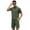 Army Green, variant on Men's Waffle Knit Polo Shirt and Shorts Set 2 Pieces Outfits Summer Suit Casual Tracksuit with Pockets Beige XXL