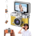 thumbnail image 1 of Cámara de Vlogs Digital Mini con Pantalla Abatible de 1.47", Grabadora de Video Portátil 720p para Selfies, Flash Incorporado, Tarjeta de Memoria de 64GB Incluida, 1 of 7