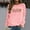 Pink, variant on Jacenvly Workout Tops For Women Long Sleeve Print Womens Sweatshirts Crewneck Trendy Casual Soft Warmth Pullover Sweaters