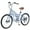 Blue, variant on Meghna 24 inch Commuter Bike 6 Speed Dual Disc Brake with Front Storage for Women Daily Commuting Beige