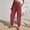 Pink, variant on SIYUDAN Pants For Women Ladies Casual Pants Army Green Adult Pants Women Loose Yoga Pants For Women Wide Leg Womens Pants With Pockets Summer Pants