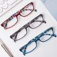 thumbnail image 4 of 3 Pack Blue Light Blocking Reading Glasses for Women, Spring Hinge, 3 colors, Anti Eyestrain, +2.25, 4 of 8