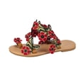 thumbnail image 2 of AXXD Women Sandals Red Flat Summer Beach Boho Mothers Day, 2 of 5