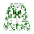 thumbnail image 2 of Sudadera con capucha para niños, camiseta de manga larga con estampado del Día de San Patricio para niños y mayores, sudadera con capucha para niña, parte superior de poliéster., 2 of 5