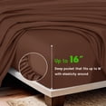 thumbnail image 2 of Sonoro Kate Breathable Bamboo Bed Sheet Set - Deep Pockets - 4 Piece, King, Brown, 2 of 6
