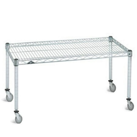 

12 Deep x 48 Wide x 20 High Chrome Mobile Dunnage Rack