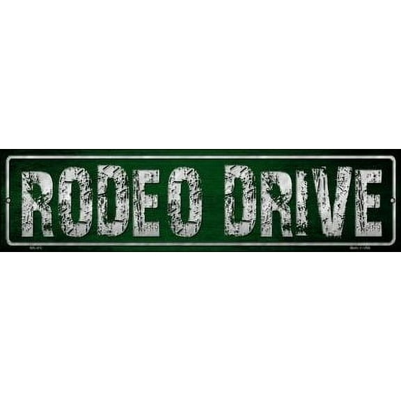 Smart Blonde MK-410 3 x 12 in. Rodeo Drive Novelty Mini Metal Street Sign