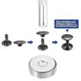 thumbnail image 4 of Uxcell Kit de Rivets en Cuir Double Capuchon 340, Tailles Mixtes Capuchon Rond Goujons Métalliques pour Réparation de Collier pour Animaux, Gunmetal, 4 of 7