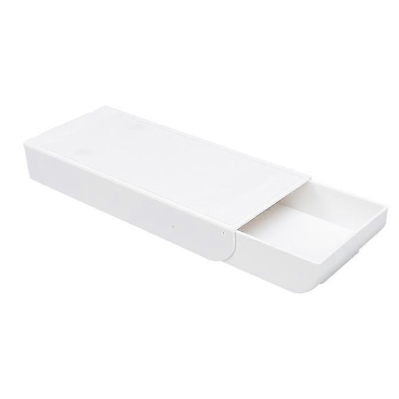 Storage box Paste drawer pen box under the desk, hidden pen holder desk side dormitory desktop storage box student stationery (2 pcs)