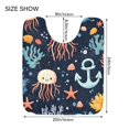thumbnail image 5 of Yayeee Bath Rug for Bathroom Floor Non Slip Contour Fluffy Soft Absorbent Mat, 20"x24", Red Jellyfish, 5 of 7