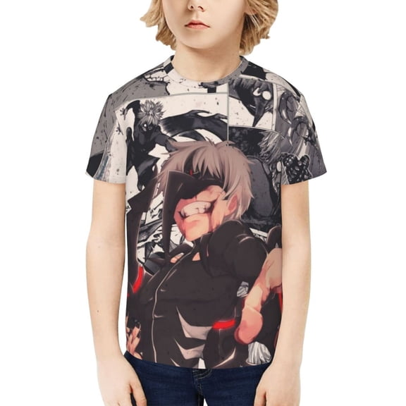 Tokyo Ghoul Kids T-Shirt 3d Printed Graphic T-Shirts Boys And Girls Short Sleeve Shirts For Youth Kids X-Small
