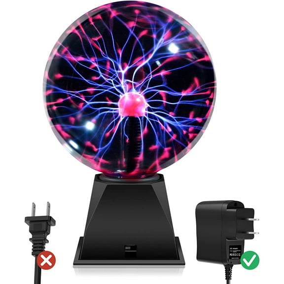 Plasma Ball,3 inch Plasma Ball Toy Funny Touch-sensitive Plasma Globe for Kids Thunder Lightning Halloween Gift Christmas Gift