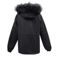thumbnail image 6 of ZMHEGW Coats For Women Daily Plus Size Winter Lapel Collar Long Sleeve Vintage Thicken Warm Hooded Thick Padded Outerwear Fall Jackets, 6 of 6