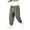 Army Green, variant on Men's Striped Linen Cotton Tapered Casual Pants Army Green L