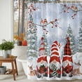 thumbnail image 3 of Shower Curtains Sets for Bathroom Decor Christmas Winter Dwarf Reindeer Tree Waterproof Bathroom Curtain with Hooks, Farm Snowy Scene Forest for Bathroom Decor,36x72IN, 3 of 9