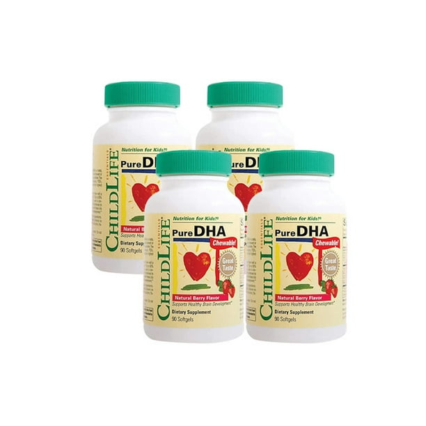 ChildLife Essentials Pure DHA Dietary Supplement 90 count ( 4 Pack