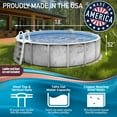 thumbnail image 3 of Hollowell Industries - Manufacturers of Doughboy Pools, 18' x 52" Steel Wall Above Ground Swimming Pool with Skimmer, Brush Stroke Pattern - Made in USA, 3 of 8