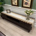 thumbnail image 4 of Yazoeia Vintage Fabric Lace Table Runner with Tassels, Rectangular Lace Floral Embroidery Dining Table Runner Coffee Table Runner Dresser Scarf for Christmas Wedding Holiday Party Home CJC912-167330, 4 of 6