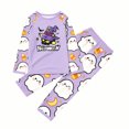 thumbnail image 7 of Family Pajamas Matching Sets - 2 piece Ghost Print Long Sleeve Top and Pants ,Funny Cartoon Family Halloween Pajamas for Halloween Night for 90 Pjs, 7 of 7