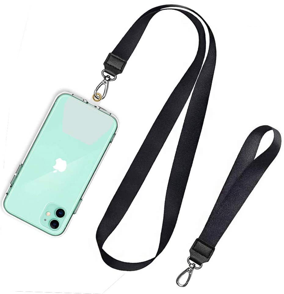 SHANSHUI Phone Lanyard,2 Pack Neck Strap and Wrist Tether Key Chain Holder Universal Phone Case Anchor for Protection fits iPhone Samsung Galaxy and All Smartphones White Cheetah 