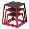 Titan Fitness Pro-Duty Steel 12" 18" 24" Plyometric Box Set, Anti-Slip Plyo Box Jump Platform, Home Gym Conditioning and Strength Training Exercises, Perform Box Jumps, Step Ups, Dips, Push Ups