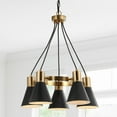 thumbnail image 6 of JONATHAN Y Apollo 22" 5-Light Metal LED Pendant, Black/Brass Gold, 6 of 9