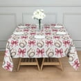 thumbnail image 3 of Pink Baseballs and Bows Pattern Square Tablecloth,Waterproof Square Table Cover,Wipeable Spillproof Washable Table Cover for Home Kitchen Party Decor 60"x60"(152x152cm), 3 of 6