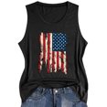 thumbnail image 4 of LAZYCHILD American Flag Tank Tops Women Patriotic Shirt USA Flag Stars Stripes Print Sleeveless 4th of July Tee, 4 of 7