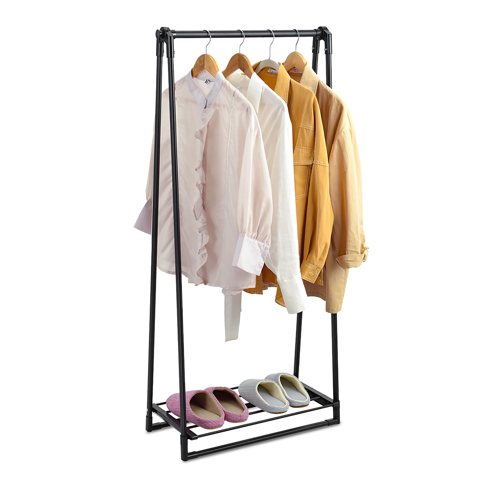 Folding Clothes Hanger 80x55x172cm with 6 Wheels and 4 Plate