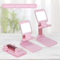 thumbnail image 4 of Support de Téléphone Portable Pliable Multi-Angle Portable Support de Téléphone de Bureau Support de Tablette avec Miroir pour iPhone Android Téléphone Intelligent Rose, 4 of 5